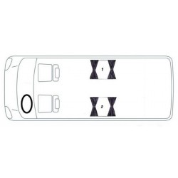 VW Transporter T4 / T5 Curtain Set (2 Side Windows - Including Rails)